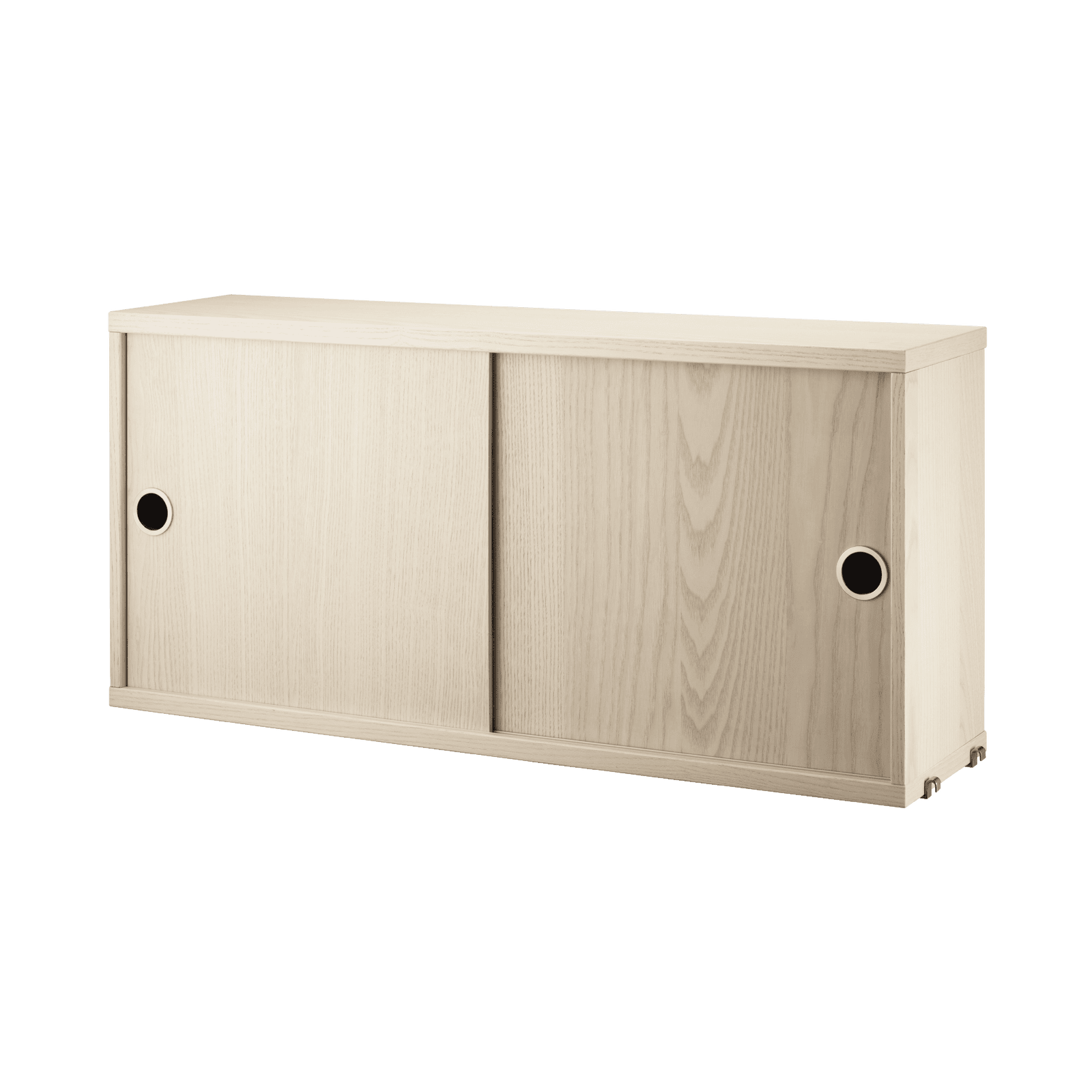Cabinet with sliding doors w78 x d20 x h37 cm Ash