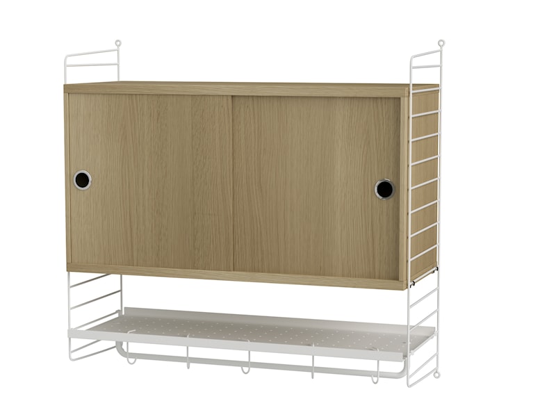 卧室 F 白色/橡木色