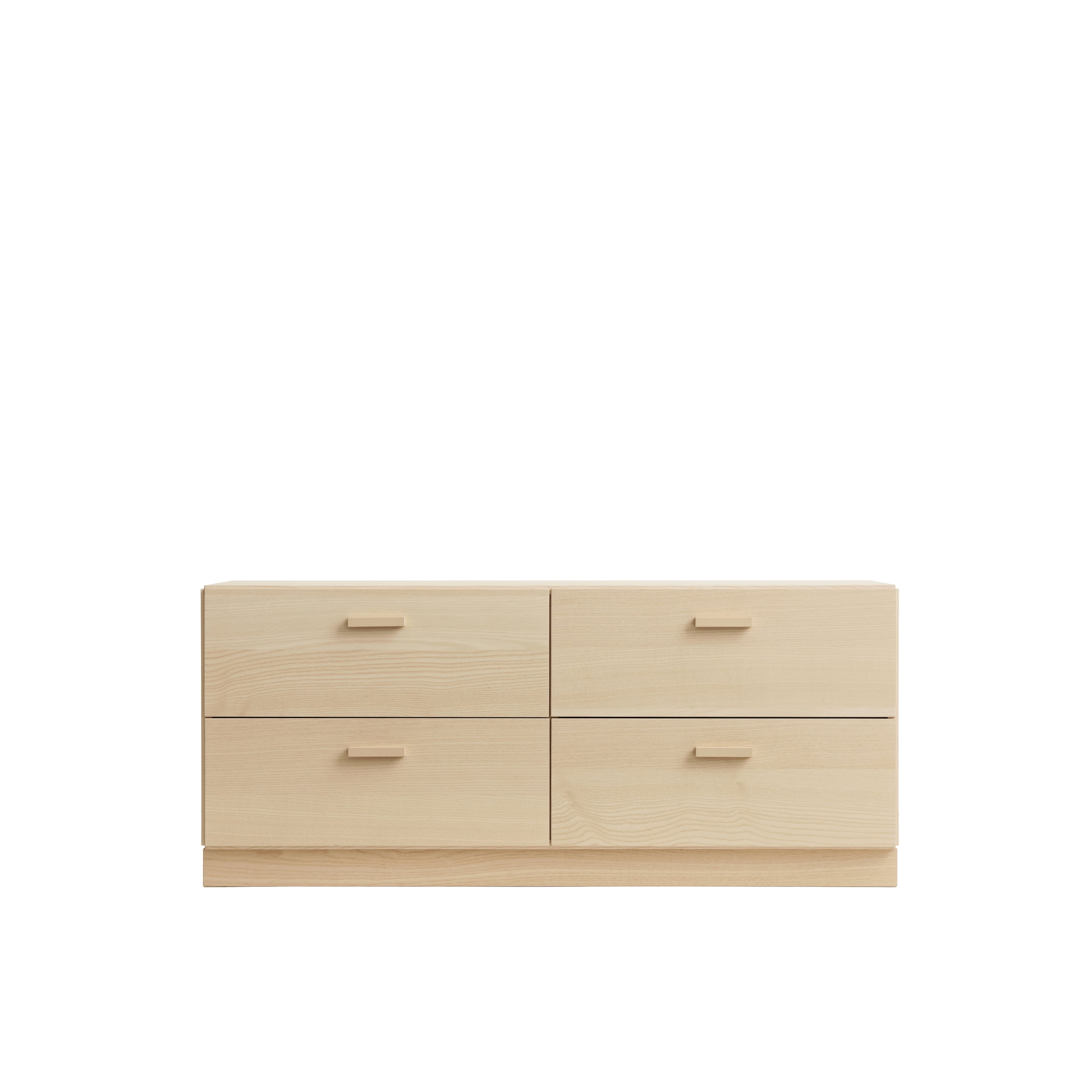 Relief Chest of drawers, low  白蜡木色/白蜡木色