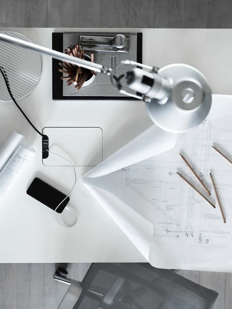 Work desks 180x90 White/White laminate