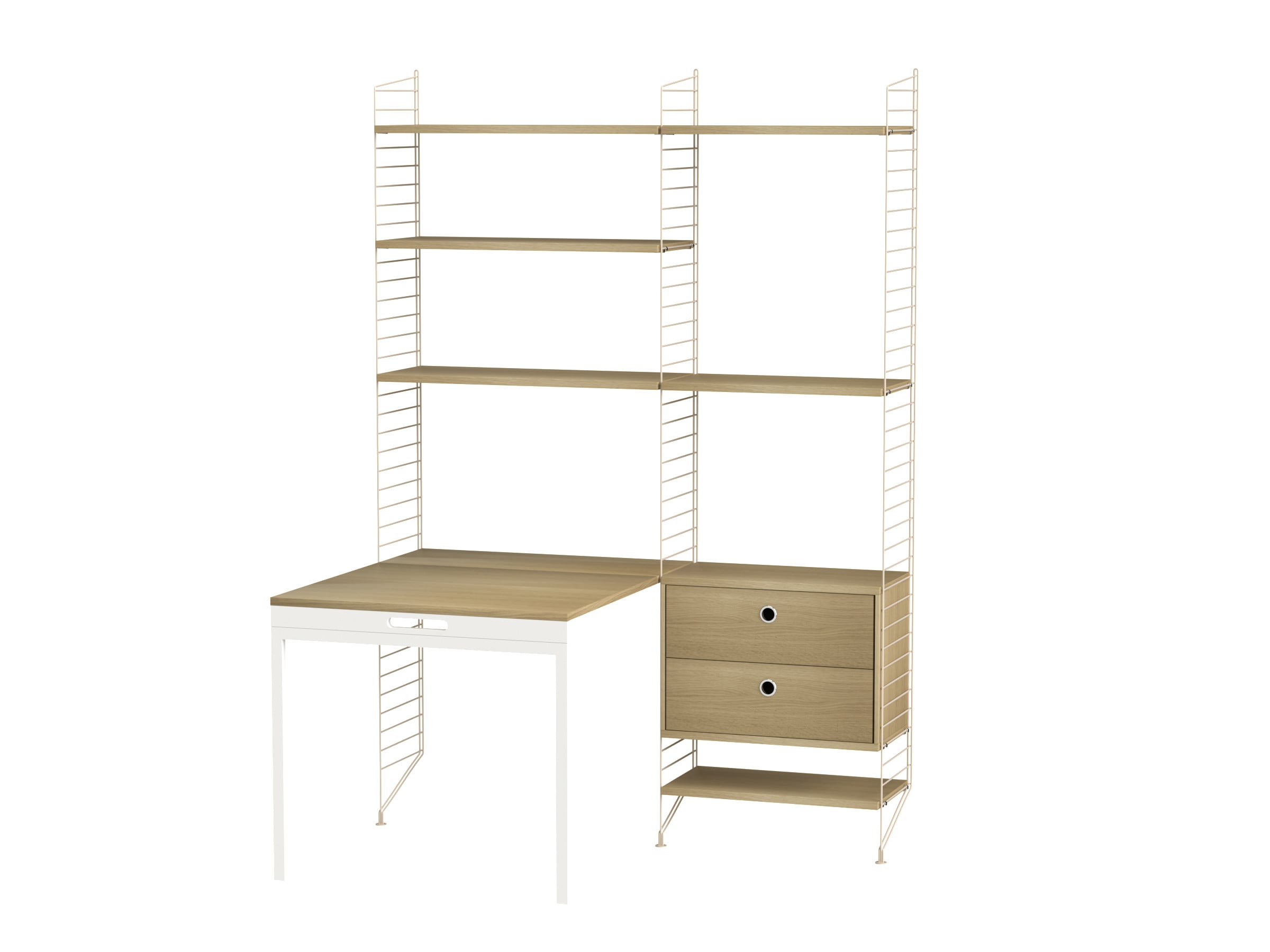 Workspace E Beige/Oak