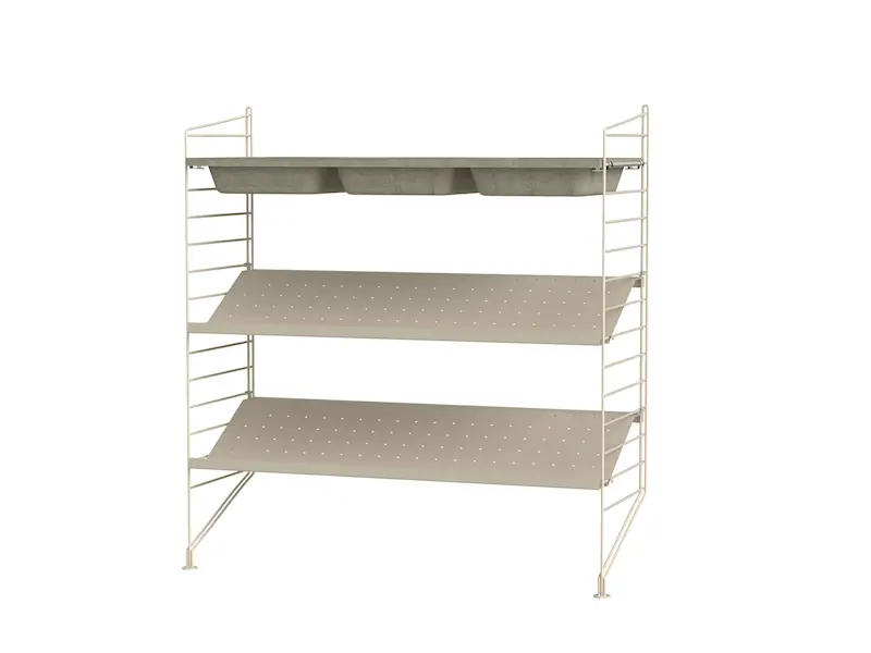 【正規品】 string ボウルシェルフ フェルト ライトグレー 78×30cm ボウルシェルフ フェルト | String Furniture