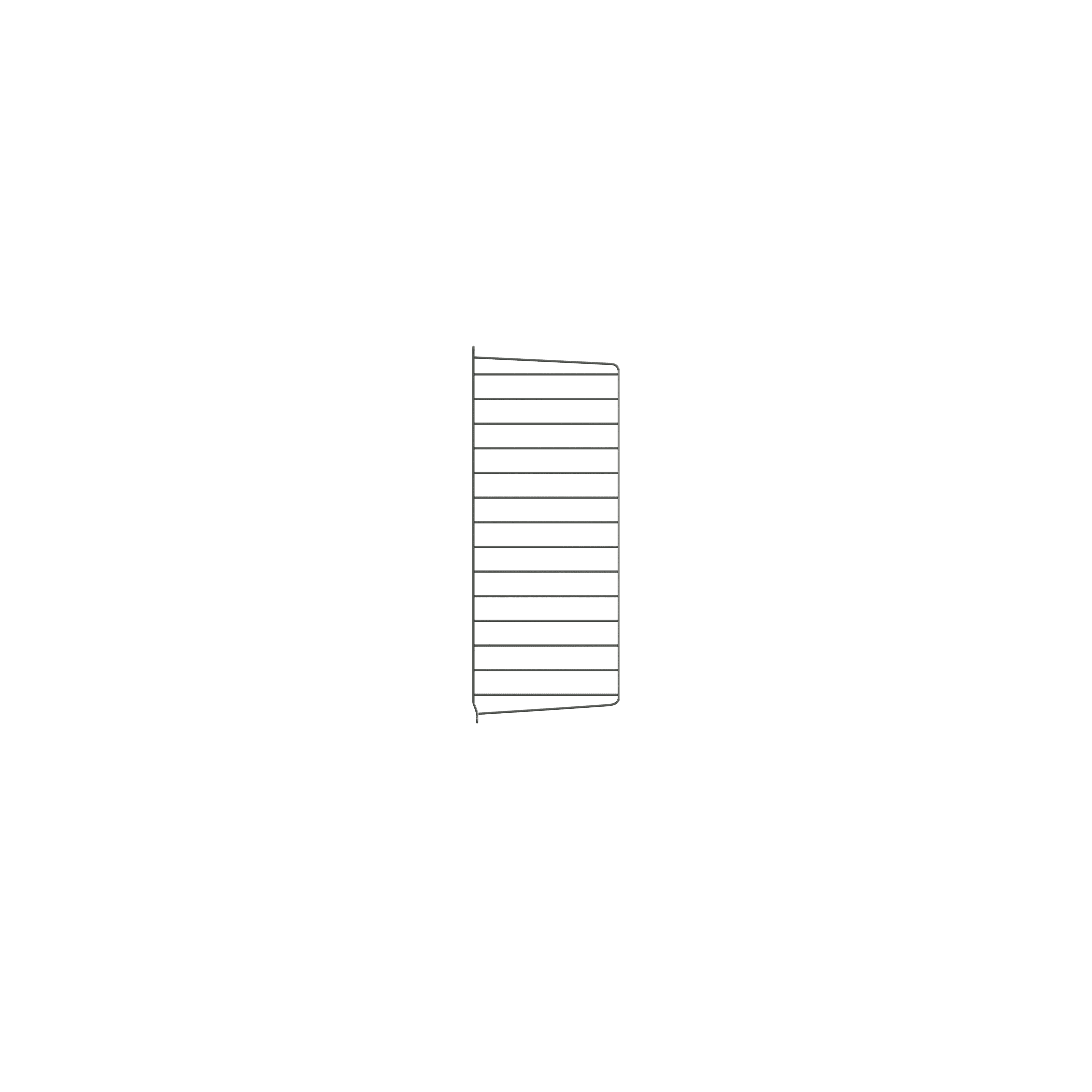 The wall panels are available in two heights, 50 and 75 cm, along with two depths, 20 and 30 cm. The panels are the base when building your string shelf. When the panels are decided you can start adding products from String® System. Choose among different shelves and cabinets. The wall panels are mounted onto a wall and do not touch either the floor or ceiling, which makes the whole shelf easy to adapt to any room. Make your shelf even more functional and unique by adding organizers or hooks, which all are placed on the panel’s threads. The panels come in two different packaging’s, either with one wall panel or two wall panels.