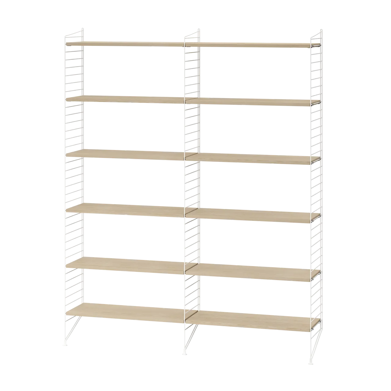 Product Image for String Vardagsrum A Vit/Ask Bokhylla i två sektioner