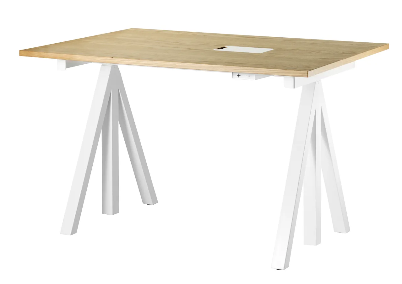 Product Image for String Höj- och sänkbart skrivbord 120x78 Vit/Ek