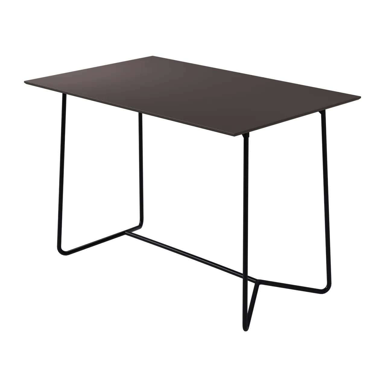 Bord High Tech 110 - Grafitgrå laminat med svart stativ