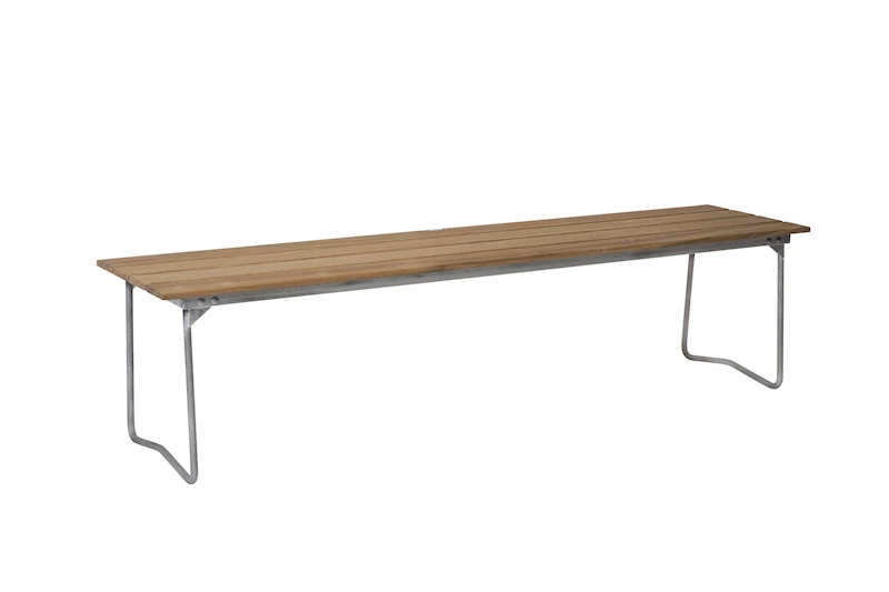 Bänk 9 - Oljad ek med varmförzinkat stativ