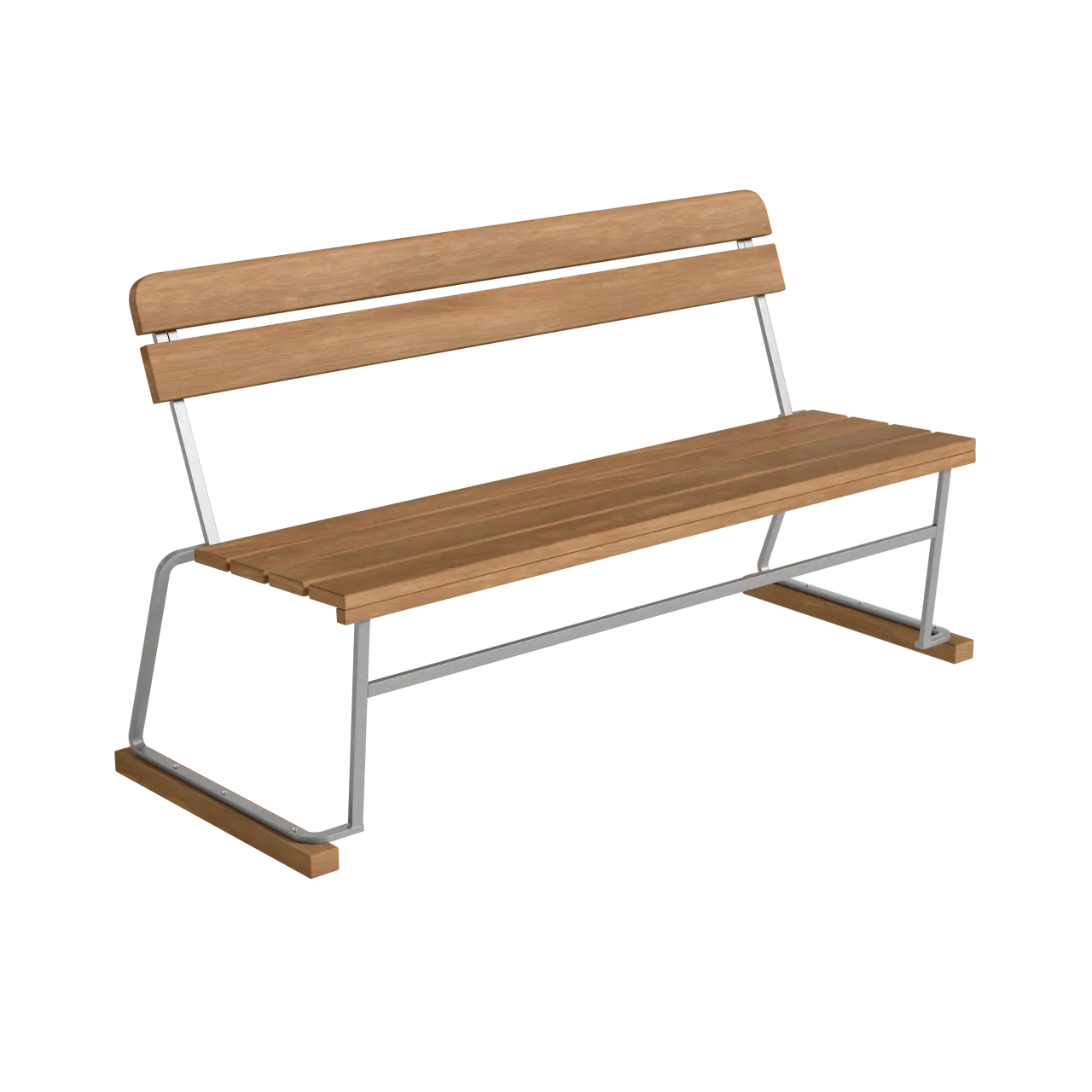 Soffa 3 - Obehandlad teak med varmförzinkat stativ