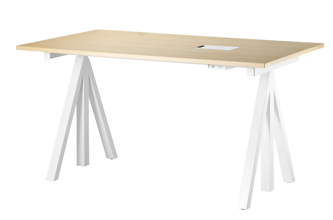 Product Image for String Höj- och sänkbart skrivbord 140x78 Vit/Ask
