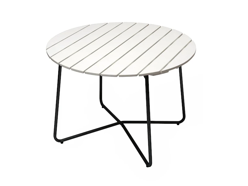 Bord 9A 100 - Vitlackerad ek med svart stativ