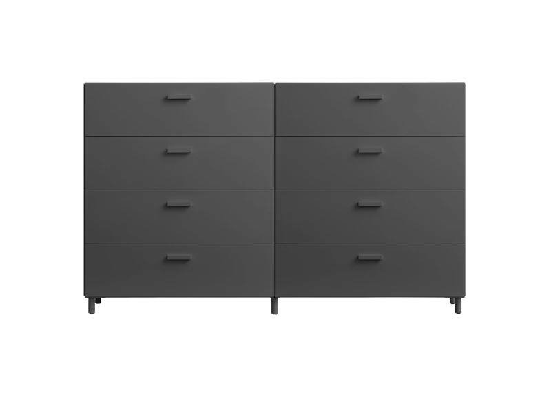 Two wide Relief drawers with legs  Grey