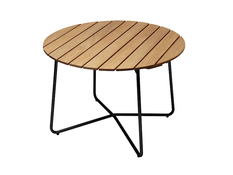 Bord 9A 100 - Oljad ek med svart stativ