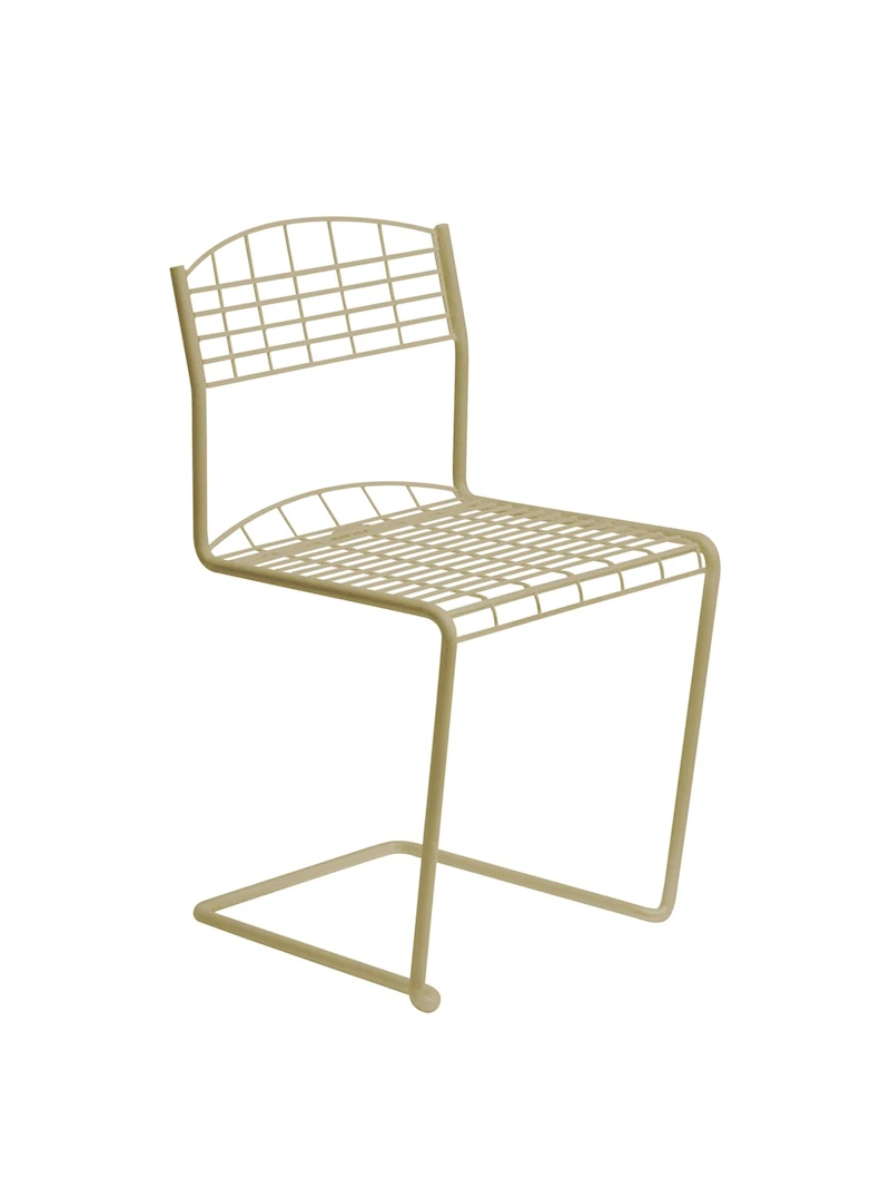 High Tech Chair - Ivory powder coated