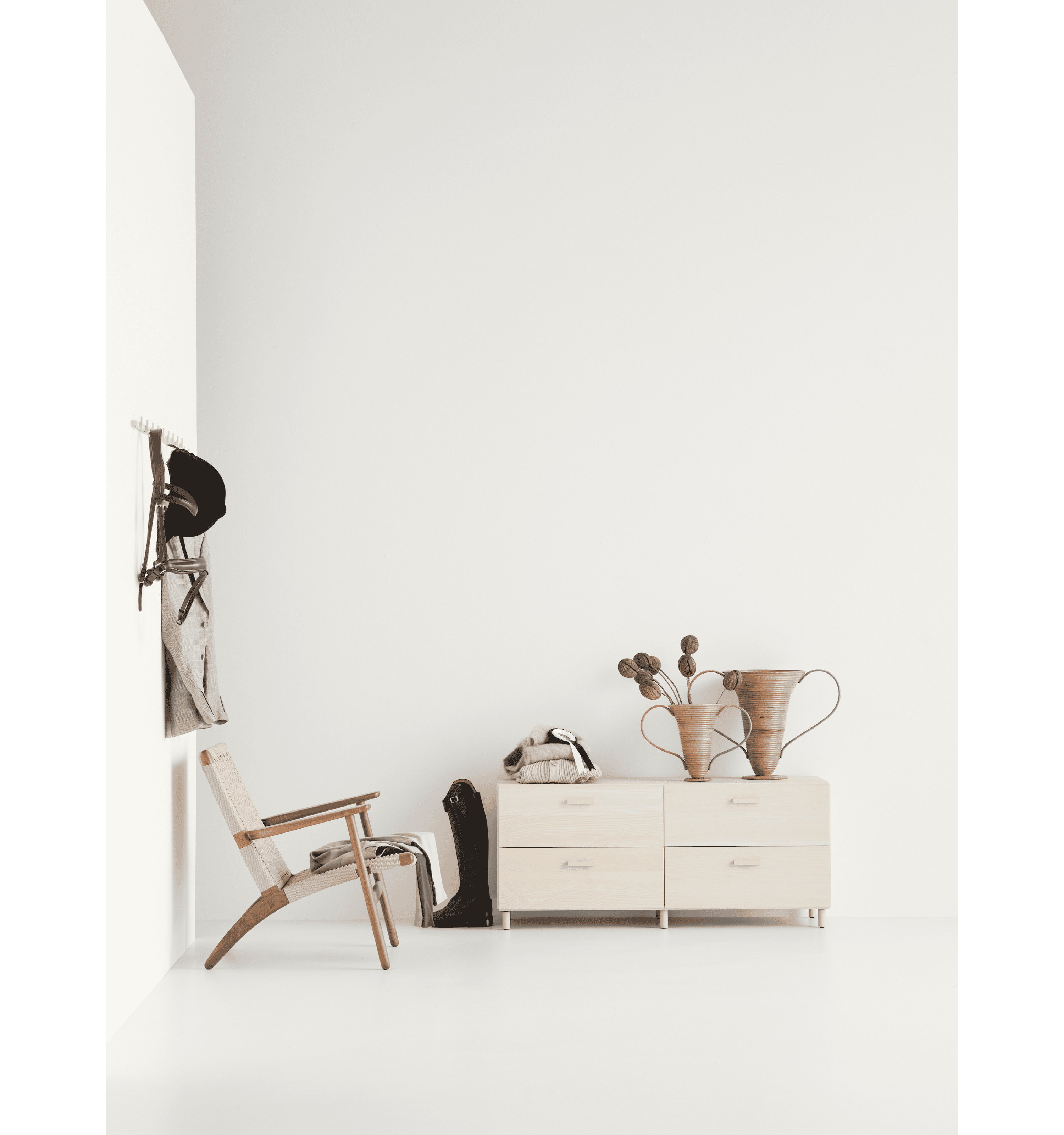 Relief Chest of drawers, low  Beige