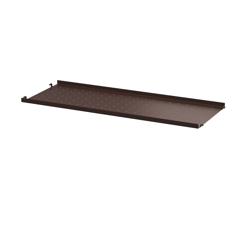 Metal shelf low edge