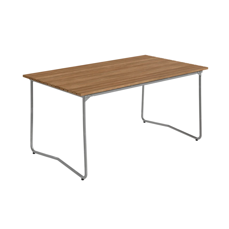 Bord Bovik 150 - Obehandlad teak med varmförzinkat stativ