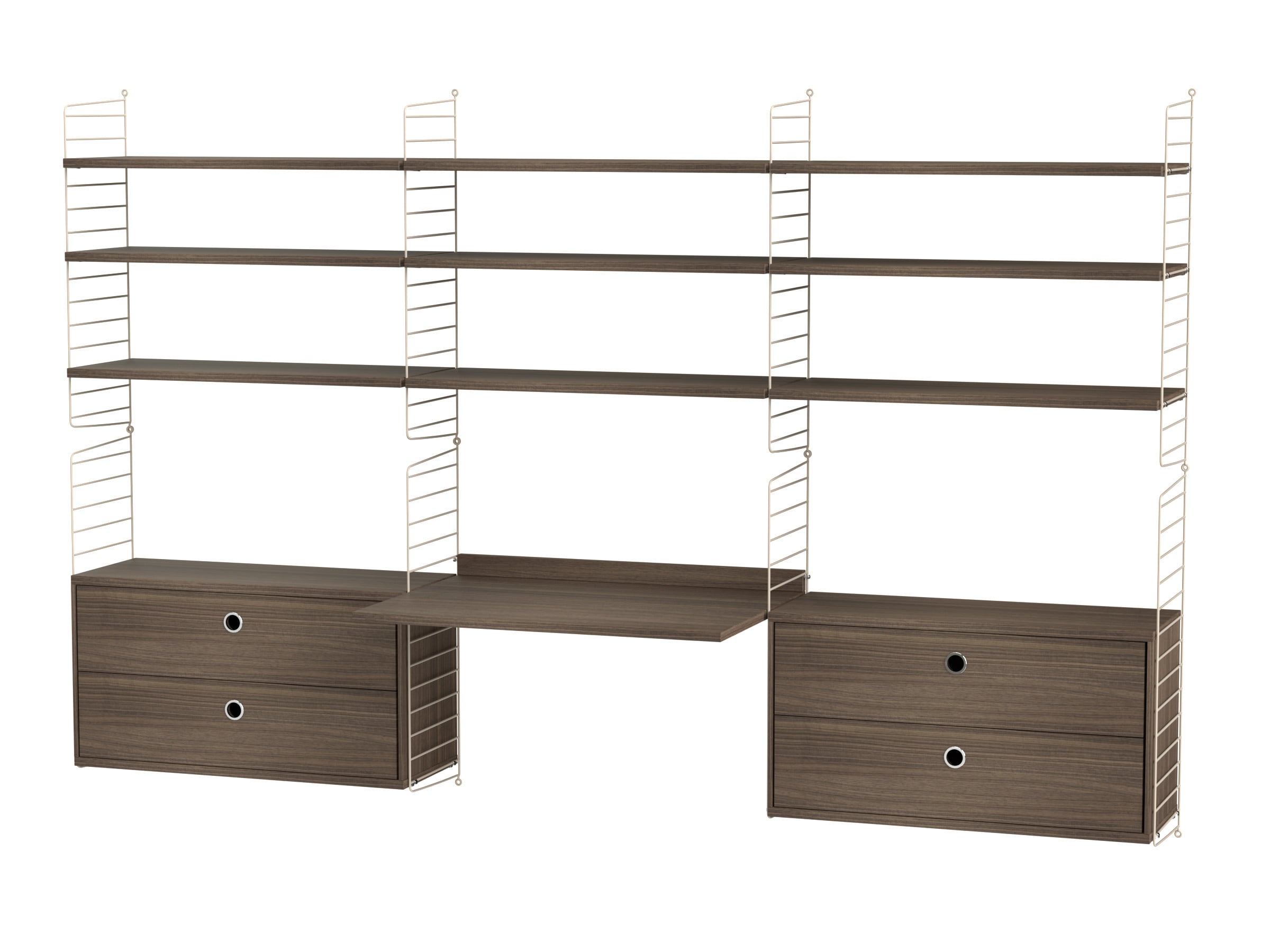 Workspace F Beige/Walnut