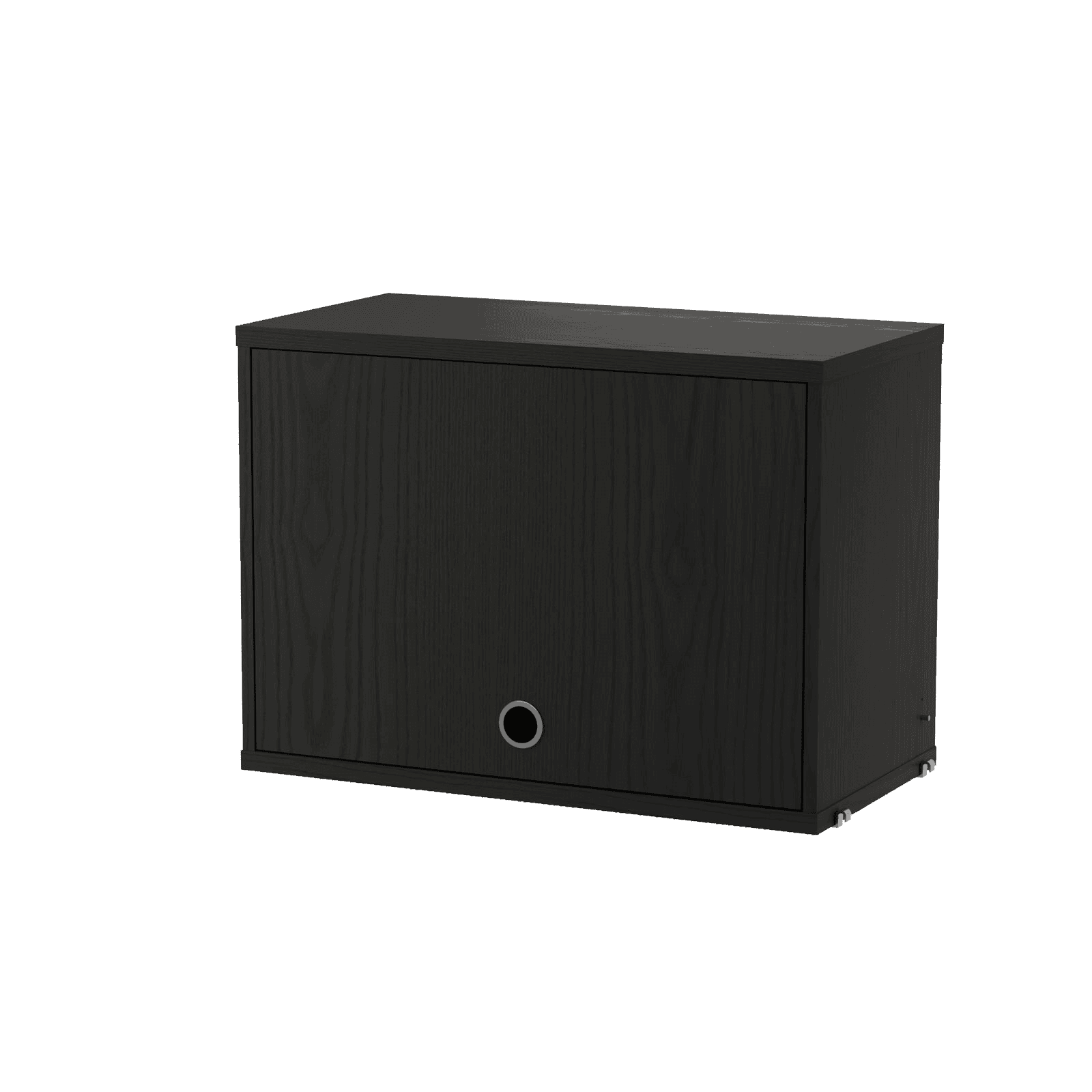 Cabinet with flip door w58 x d30 x h42 cm Black stained ash