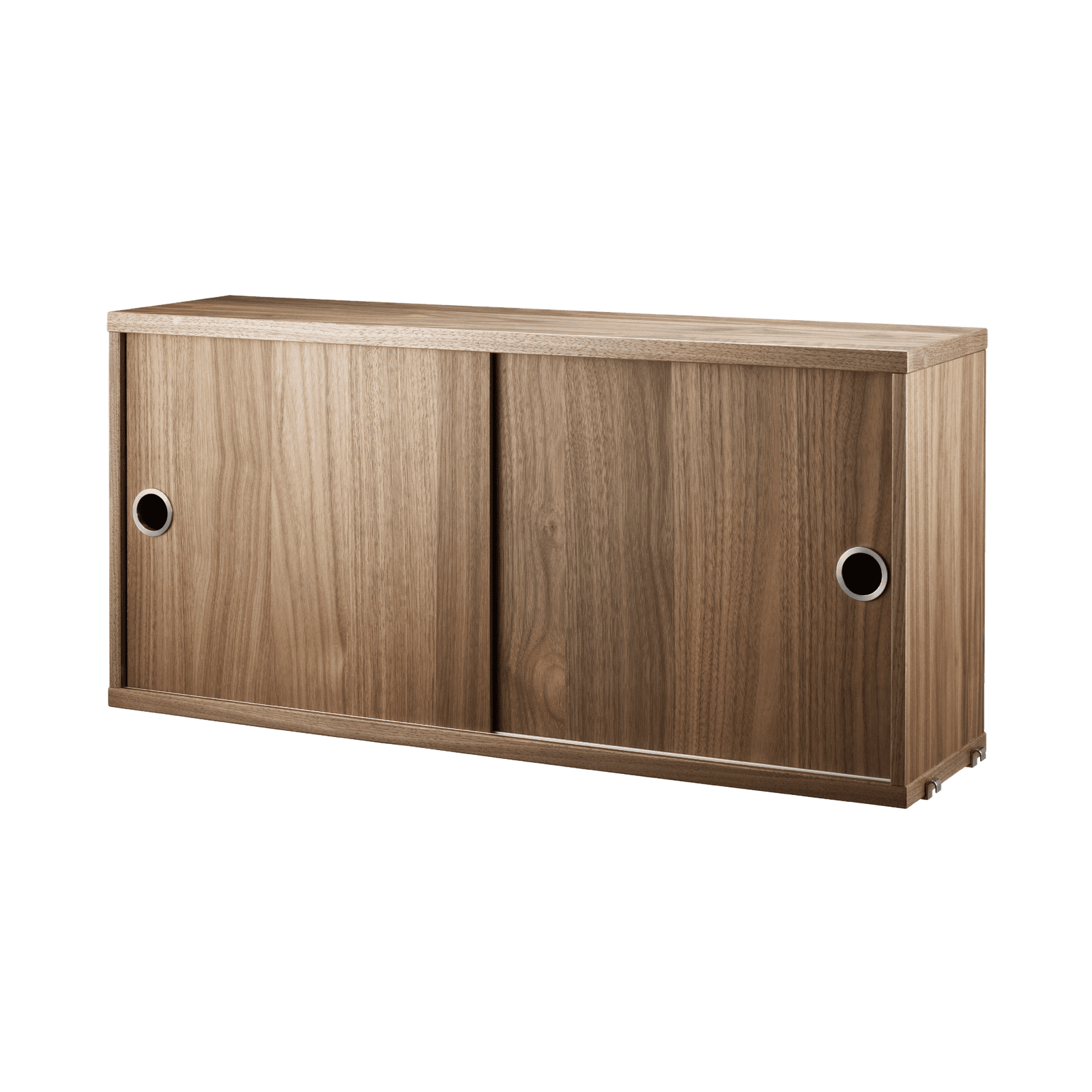 Cabinet with sliding doors w78 x d20 x h37 cm Walnut