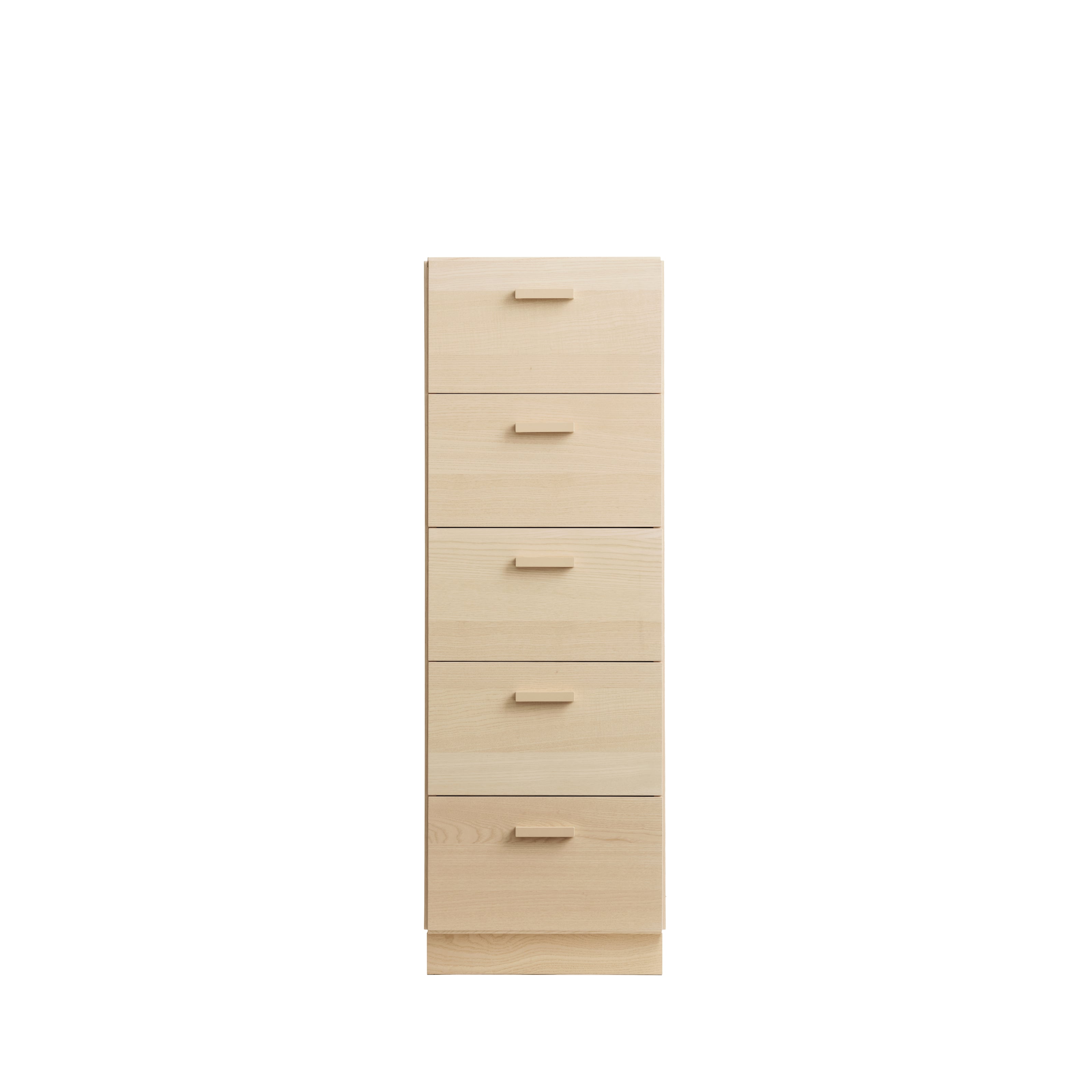 Relief Chest of drawers, tall  Ash/Ash