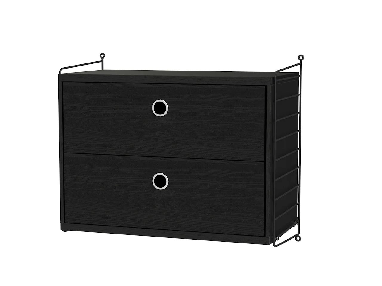Product Image for String Sovrum A Svart/Svartbetsad ask Nattduksbord med lådhurts