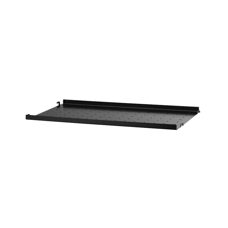 Metal shelf low edge