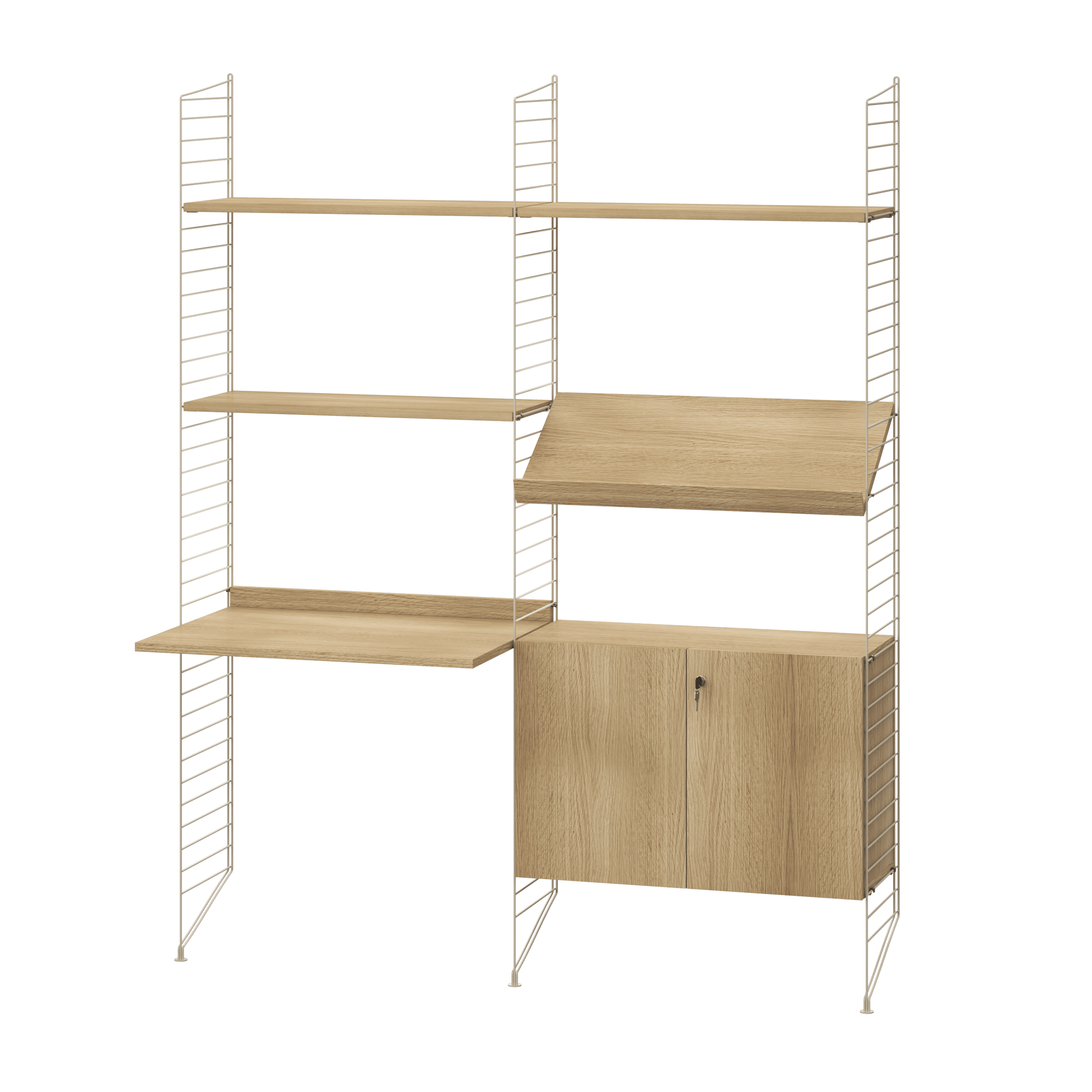Workspace I Beige/Oak