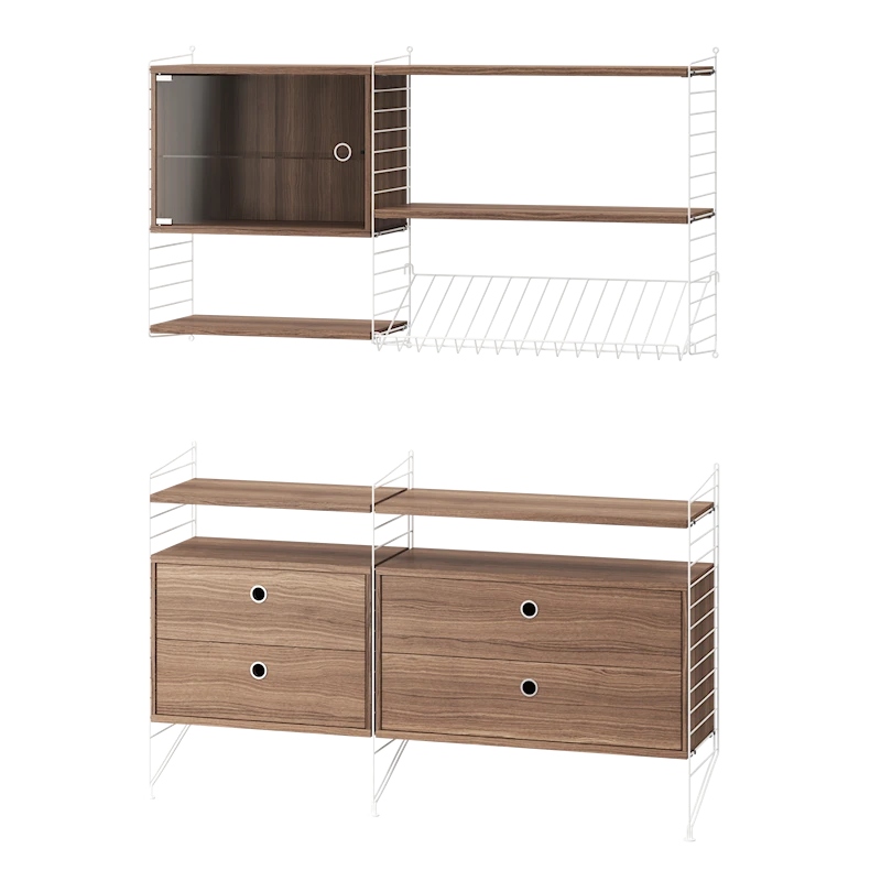 Living room T White/Walnut