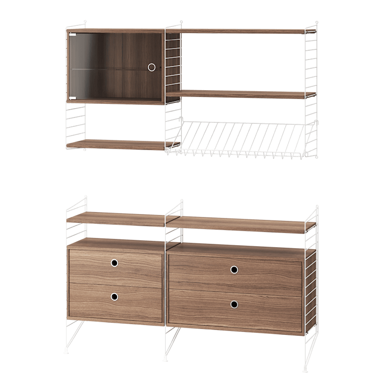 Living room T White/Walnut