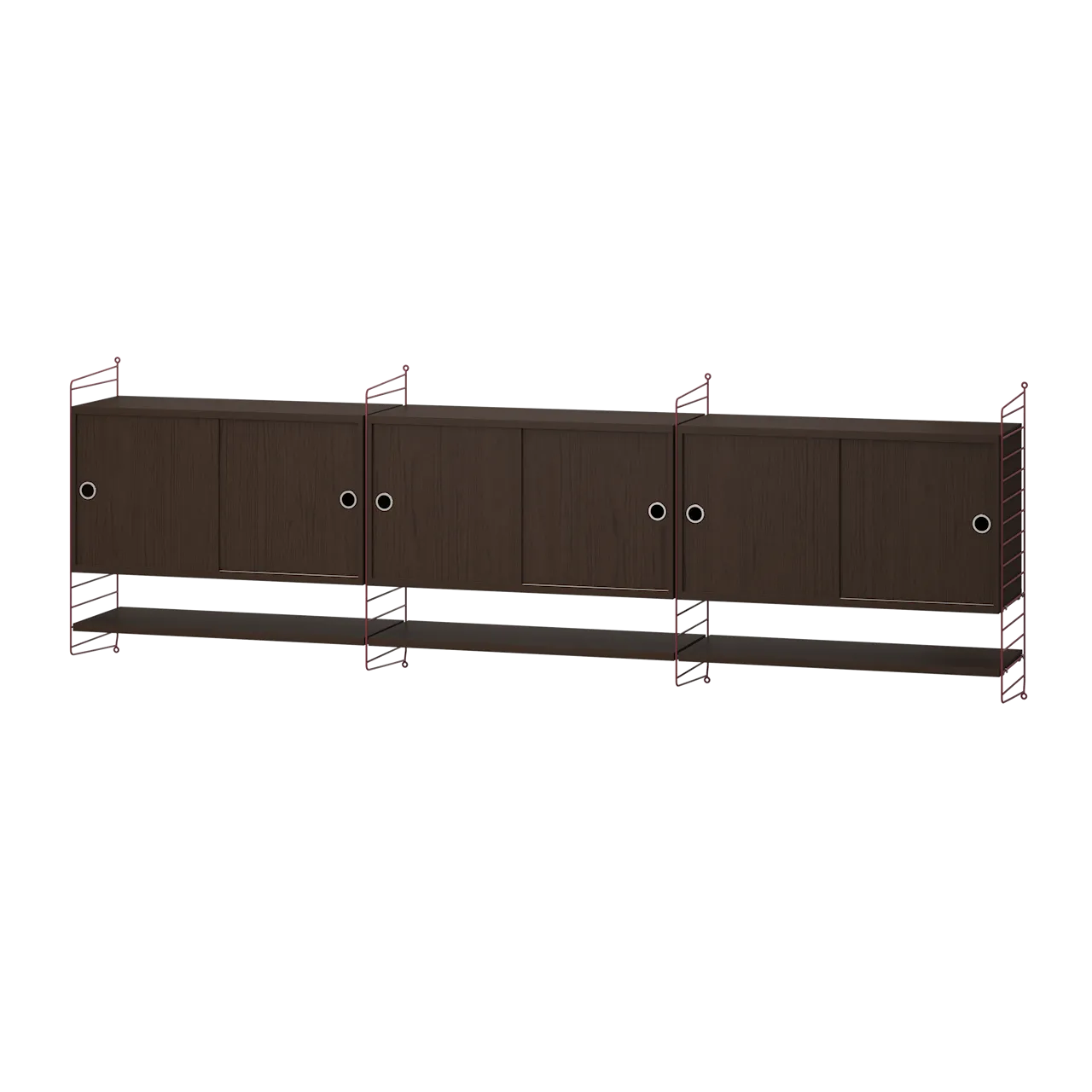 Product Image for String Living room E Dark red/Dark oak