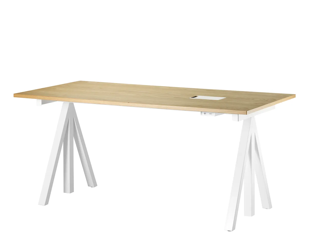 Product Image for String Höj- och sänkbart skrivbord 160x78 Vit/Ek