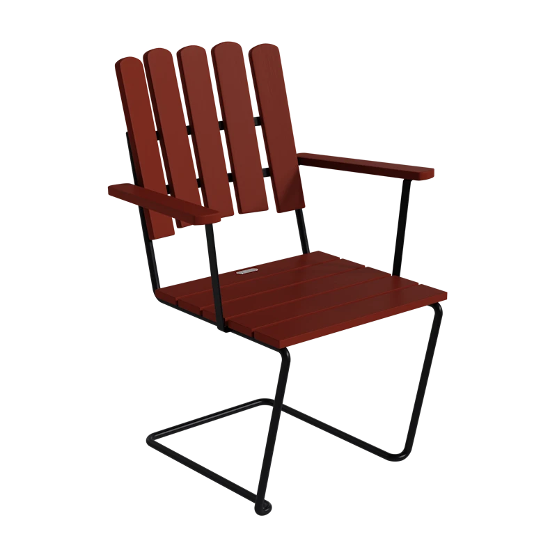 Fåtölj A2 - Mörkröd med svart stativ