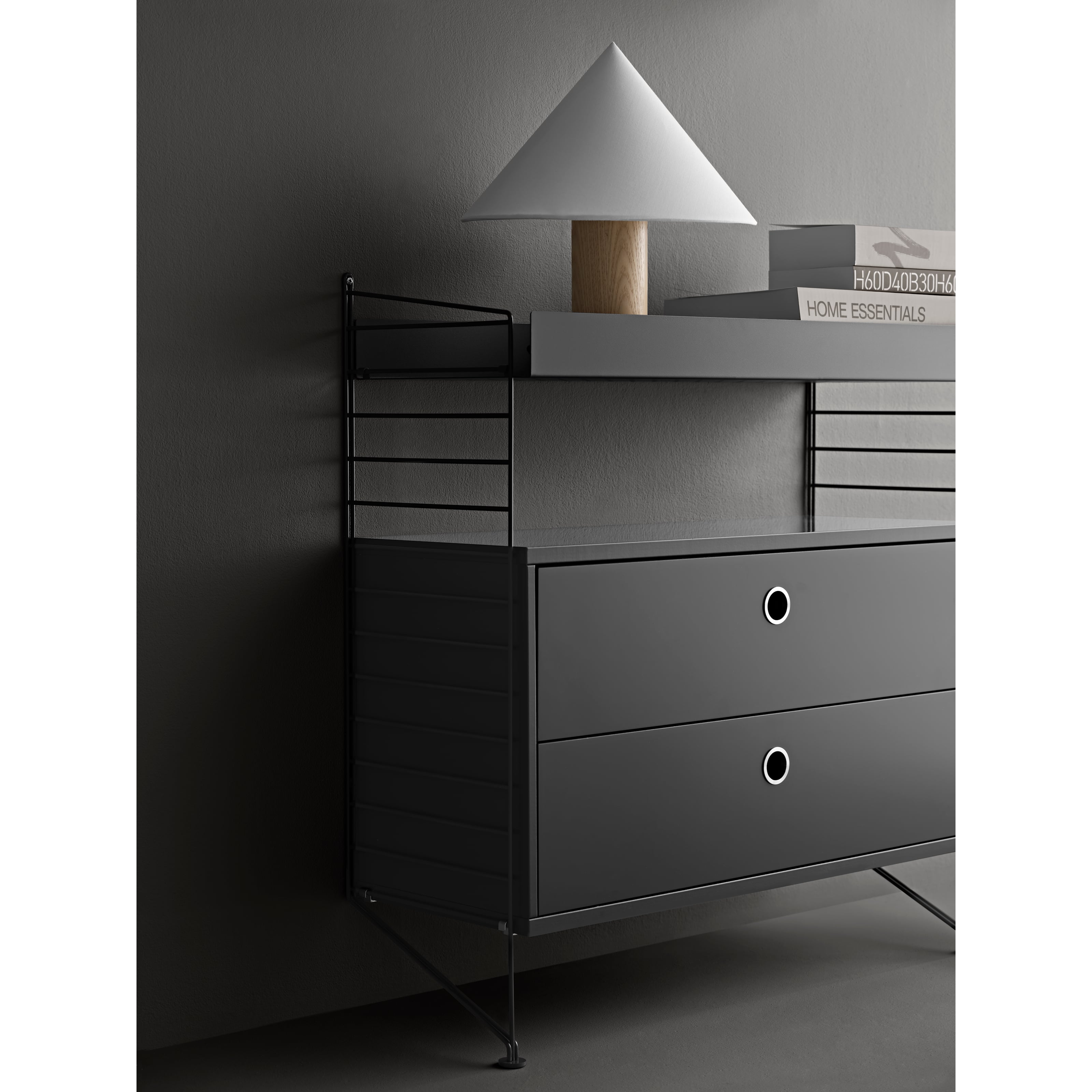Chest of drawers w78 x d30 x h42 cm Dark grey