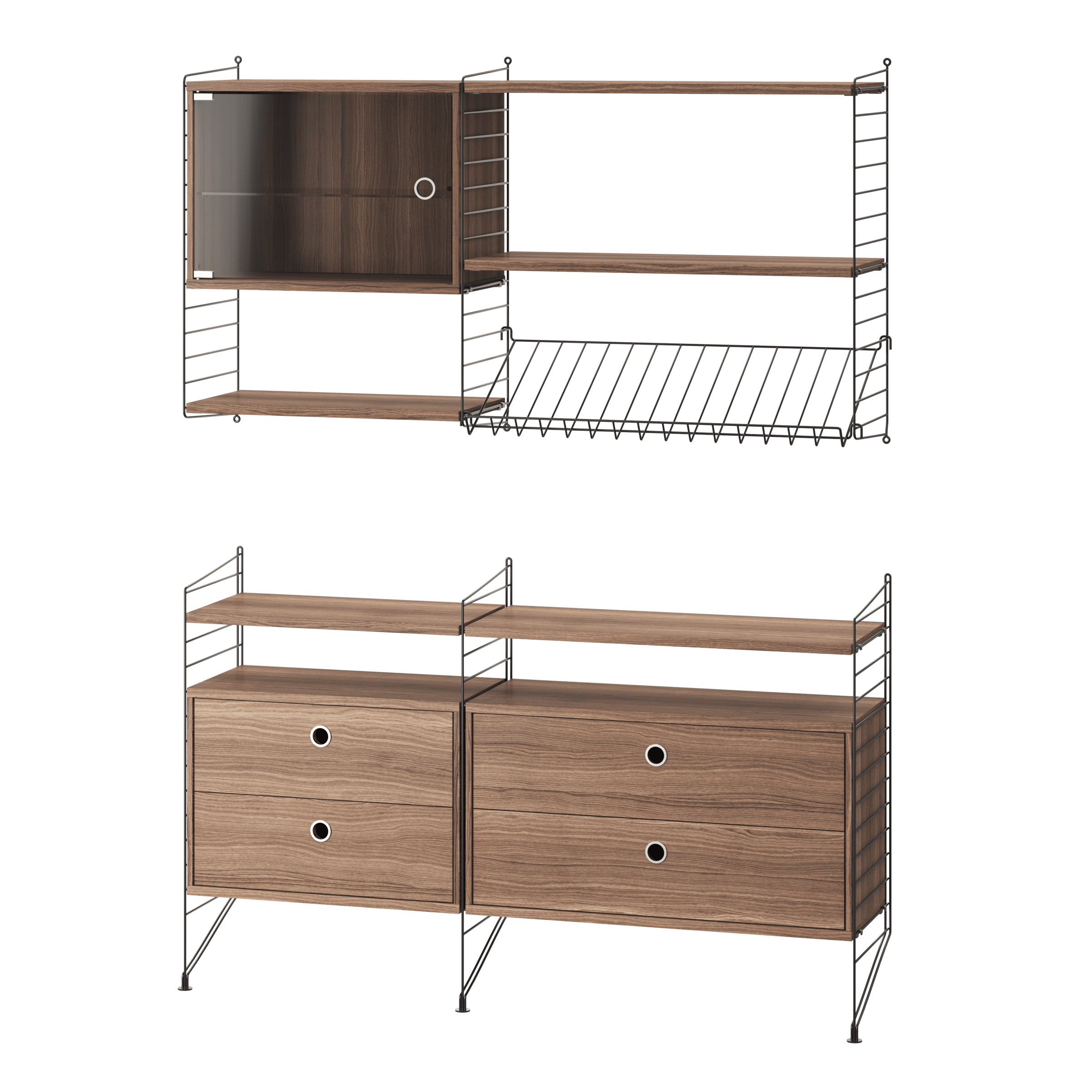 Living room T Black/Walnut