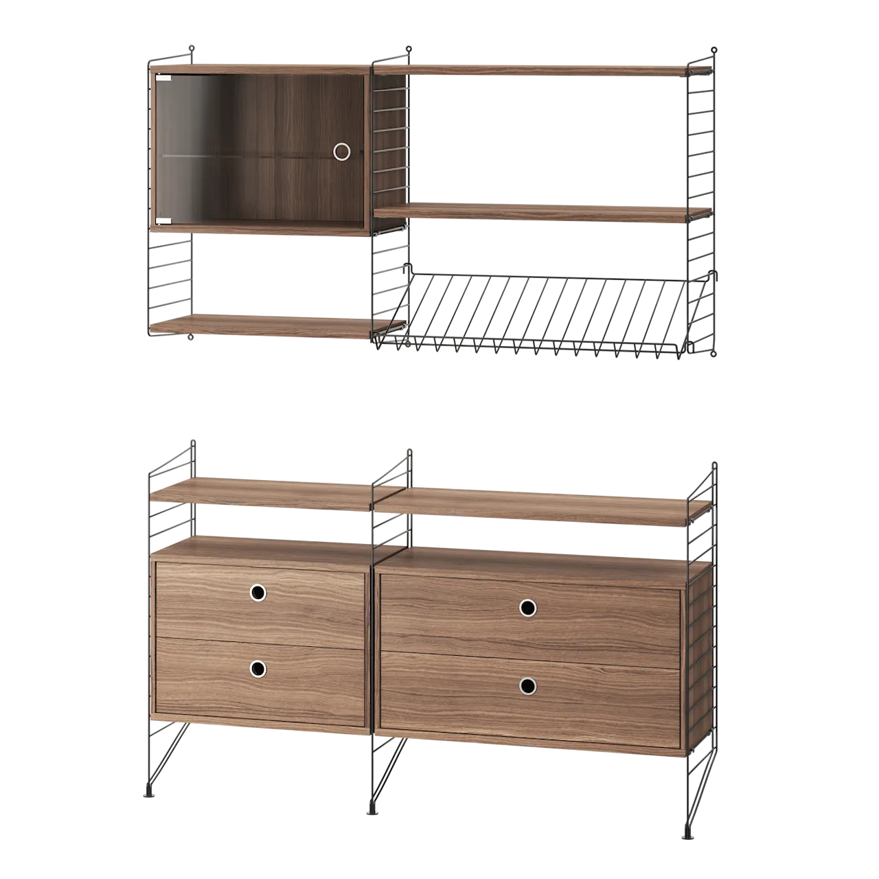 Product Image for String Vardagsrum T Svart/Valnöt
