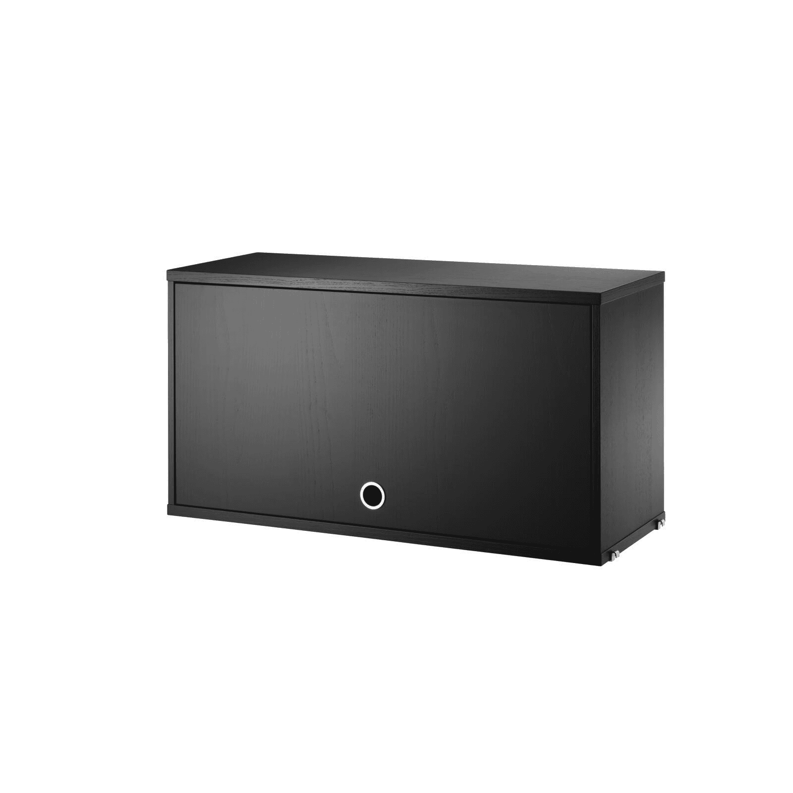 Cabinet with flip door w78 x d30 x h42 cm Black stained ash