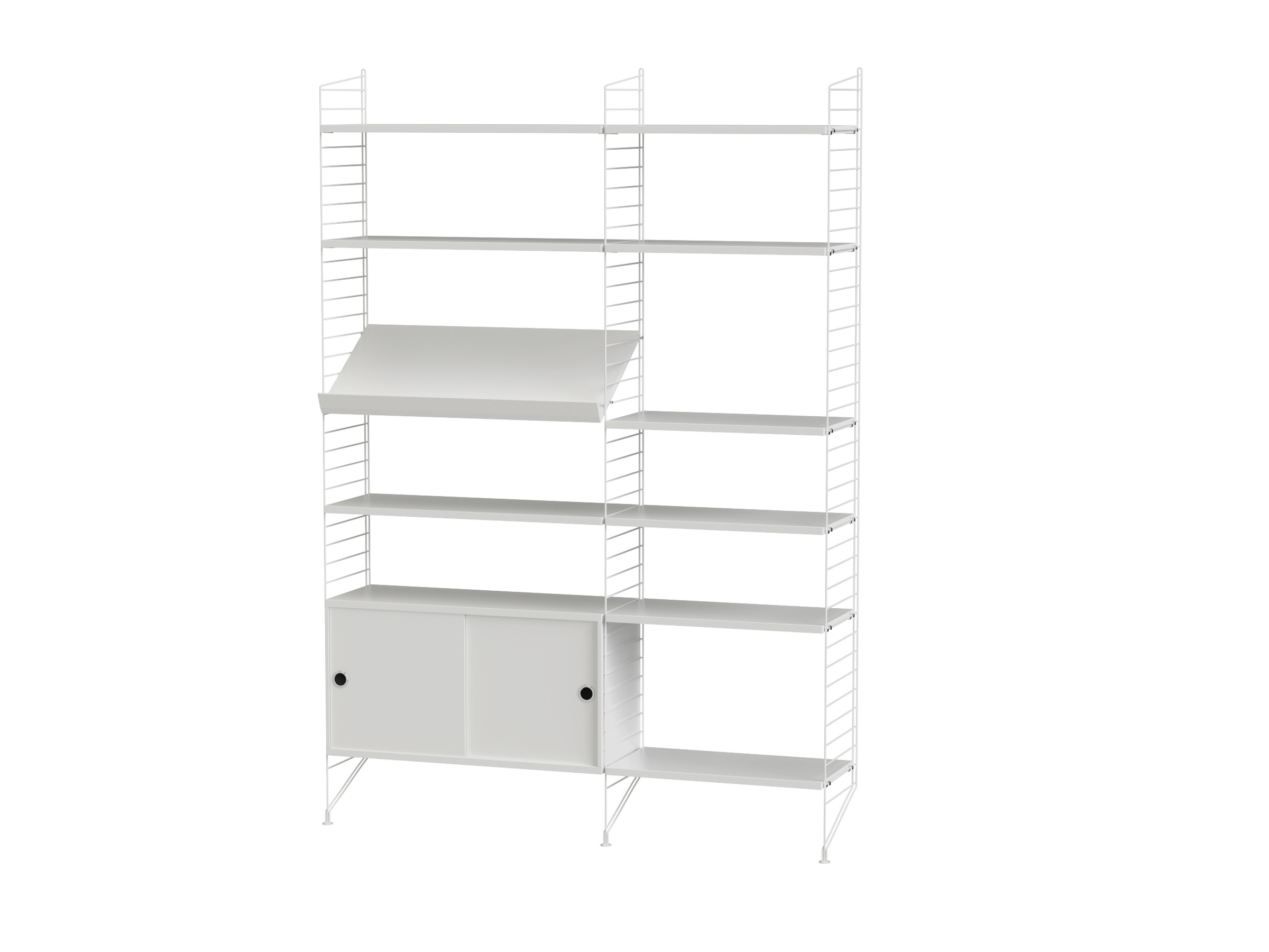 string shelf ホワイト 80×150cm String Furniture String Pocket shelf, white | Finnish Design