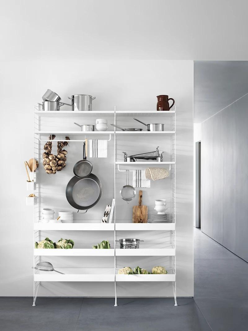 Metal shelf high edge