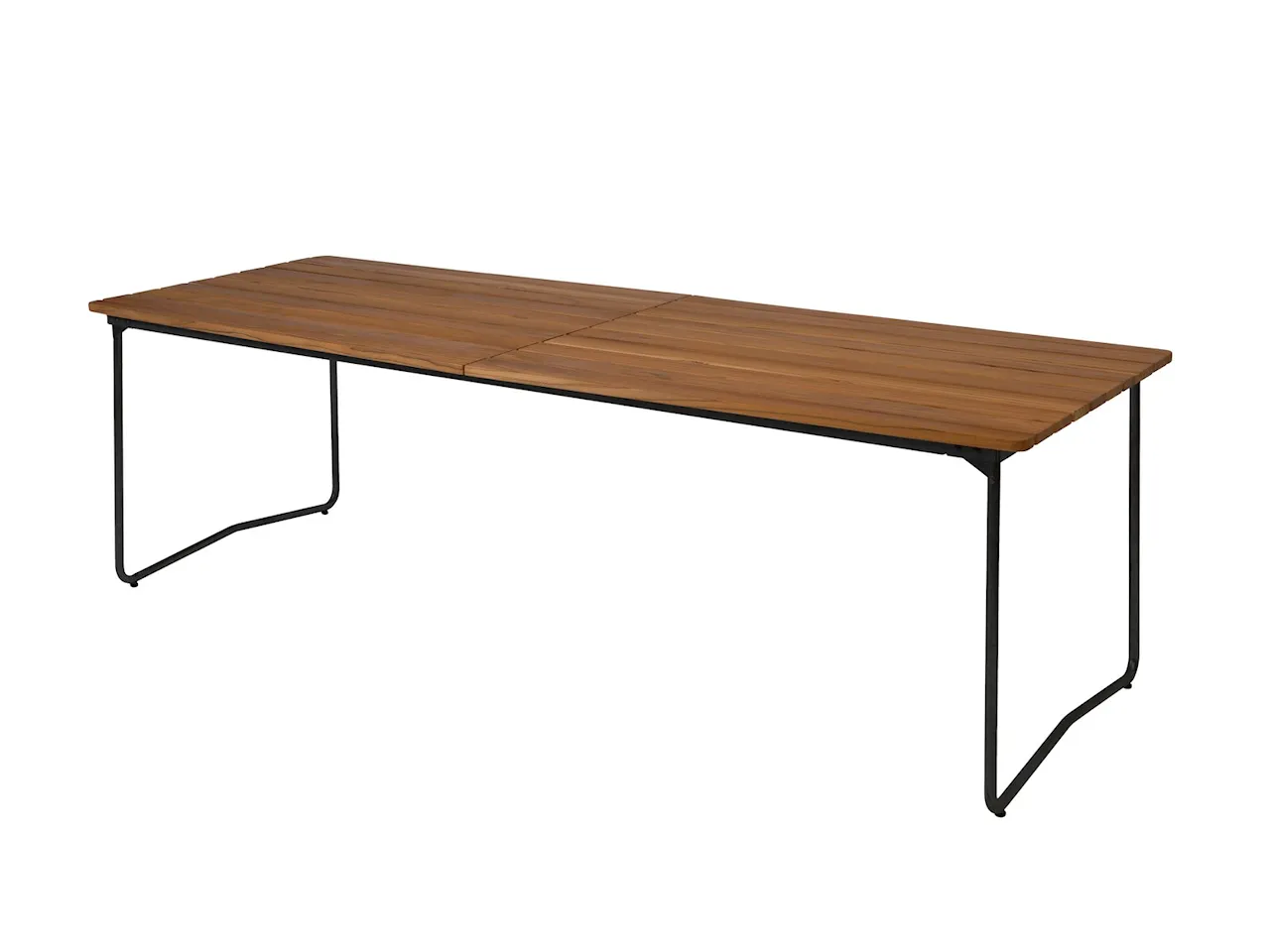 Bord B31 230 - Obehandlad teak med svart stativ