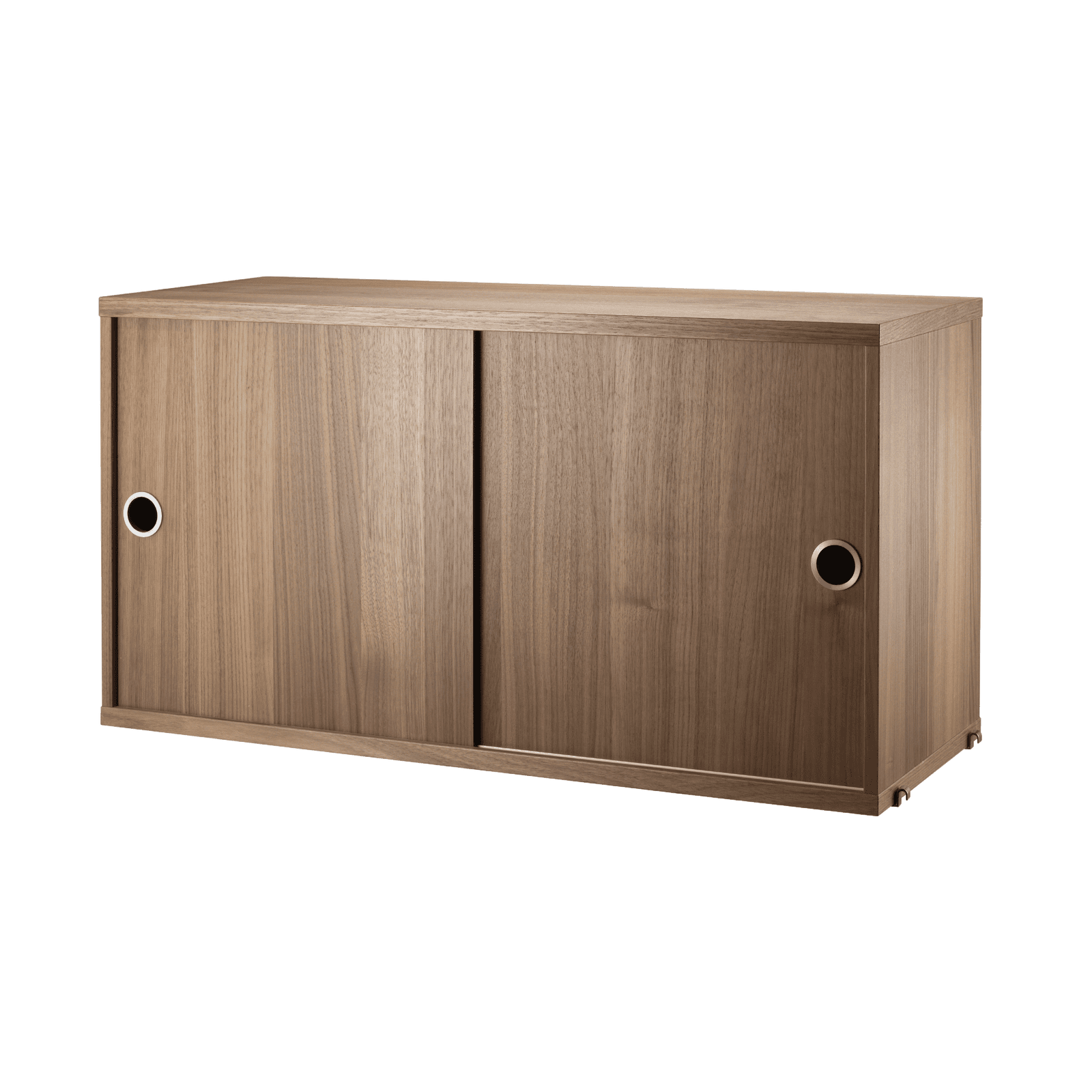 Cabinet with sliding doors w78 x d30 x h42 cm Walnut