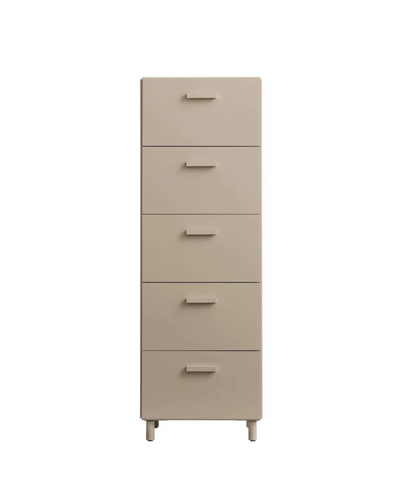 Relief Chest of drawers, tall  Beige