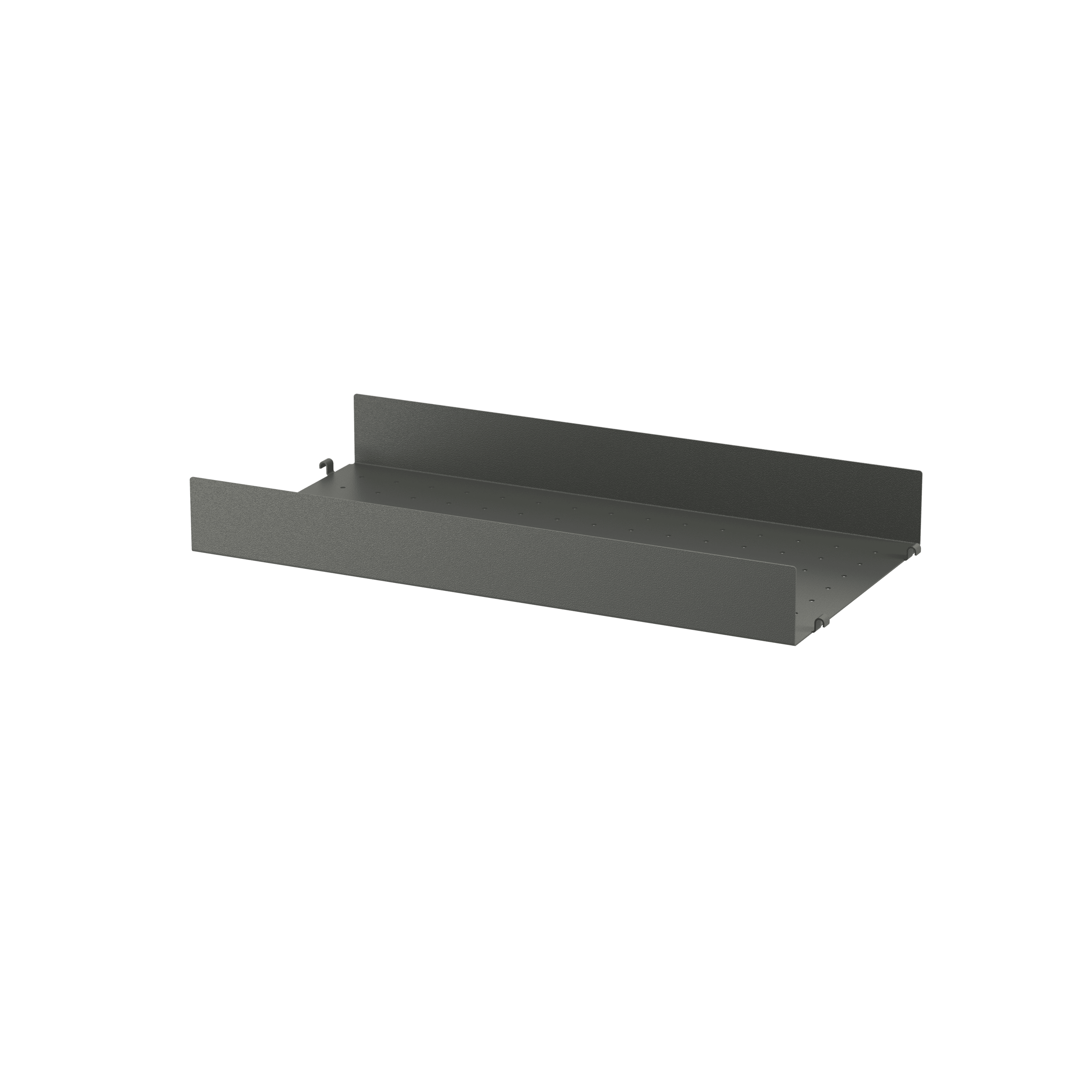 Metal shelves high w58 x d30 x h7 cm Dark grey