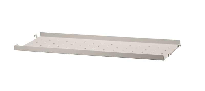 Metal shelf low edge