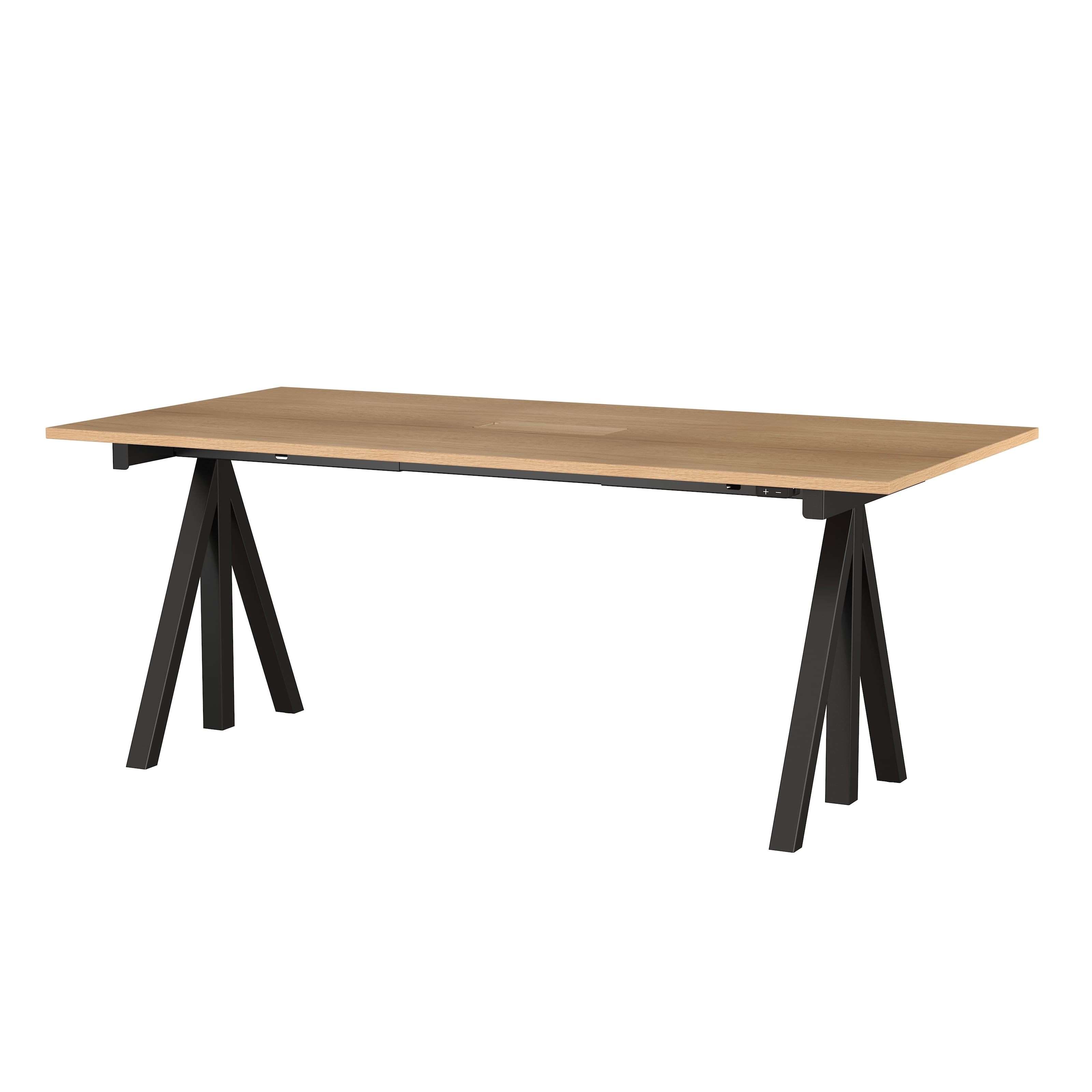 Height-adjustable work desk 180x78 Oak/Black
