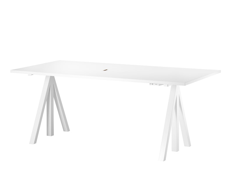 Bureaux ajustables 180x90 Blanc/Blanc stratifié