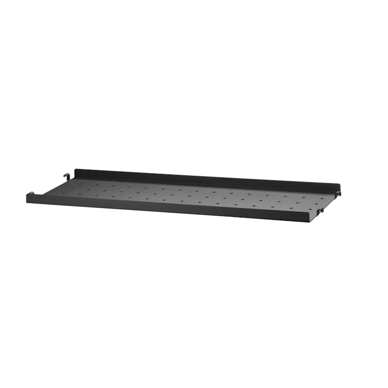 Metal shelf low edge