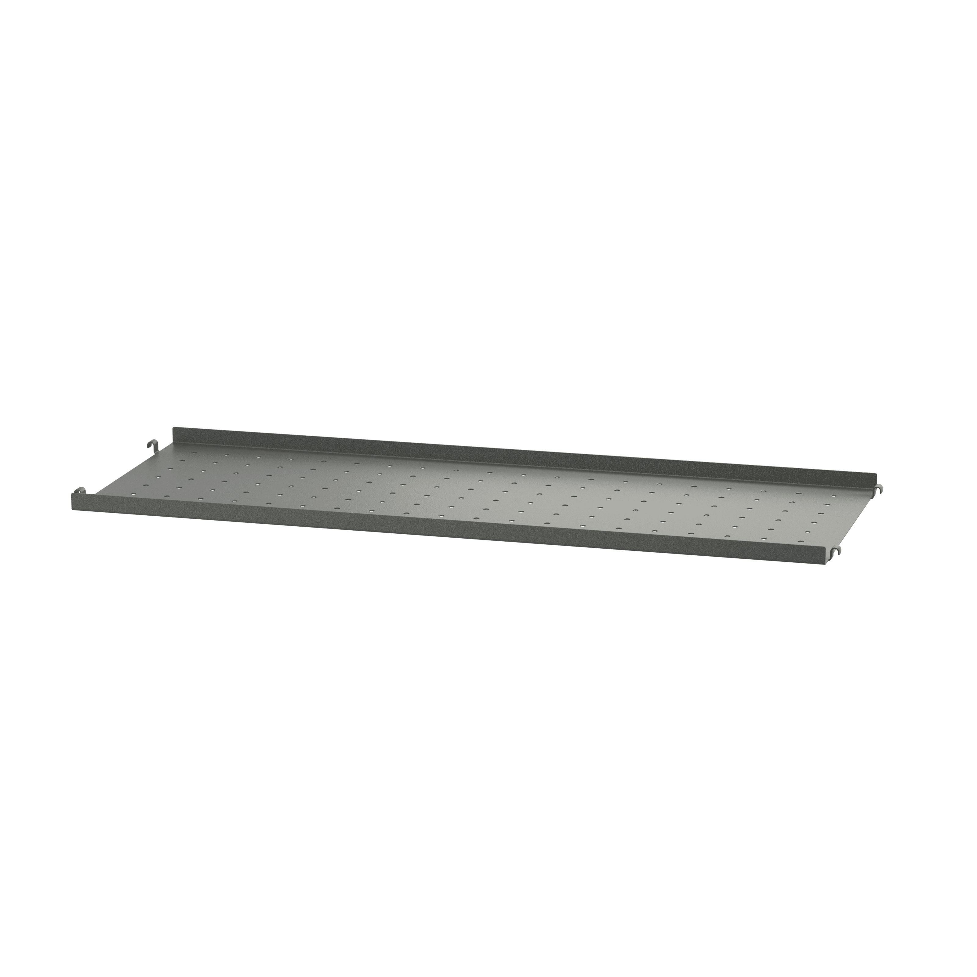 Metal shelves low w78 x d30 cm Dark grey