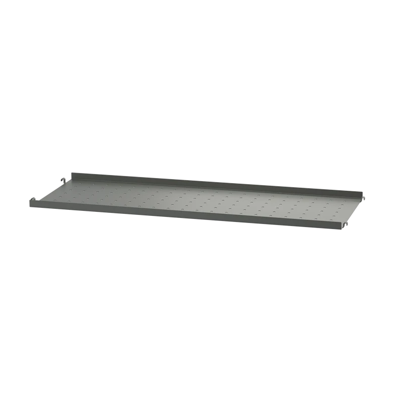 Metal shelf low edge