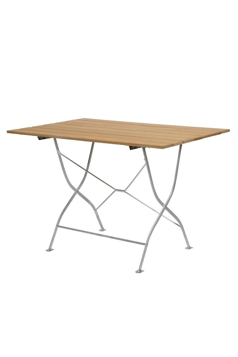 Brewery Table 110 - Oiled oak with hot galvanized base