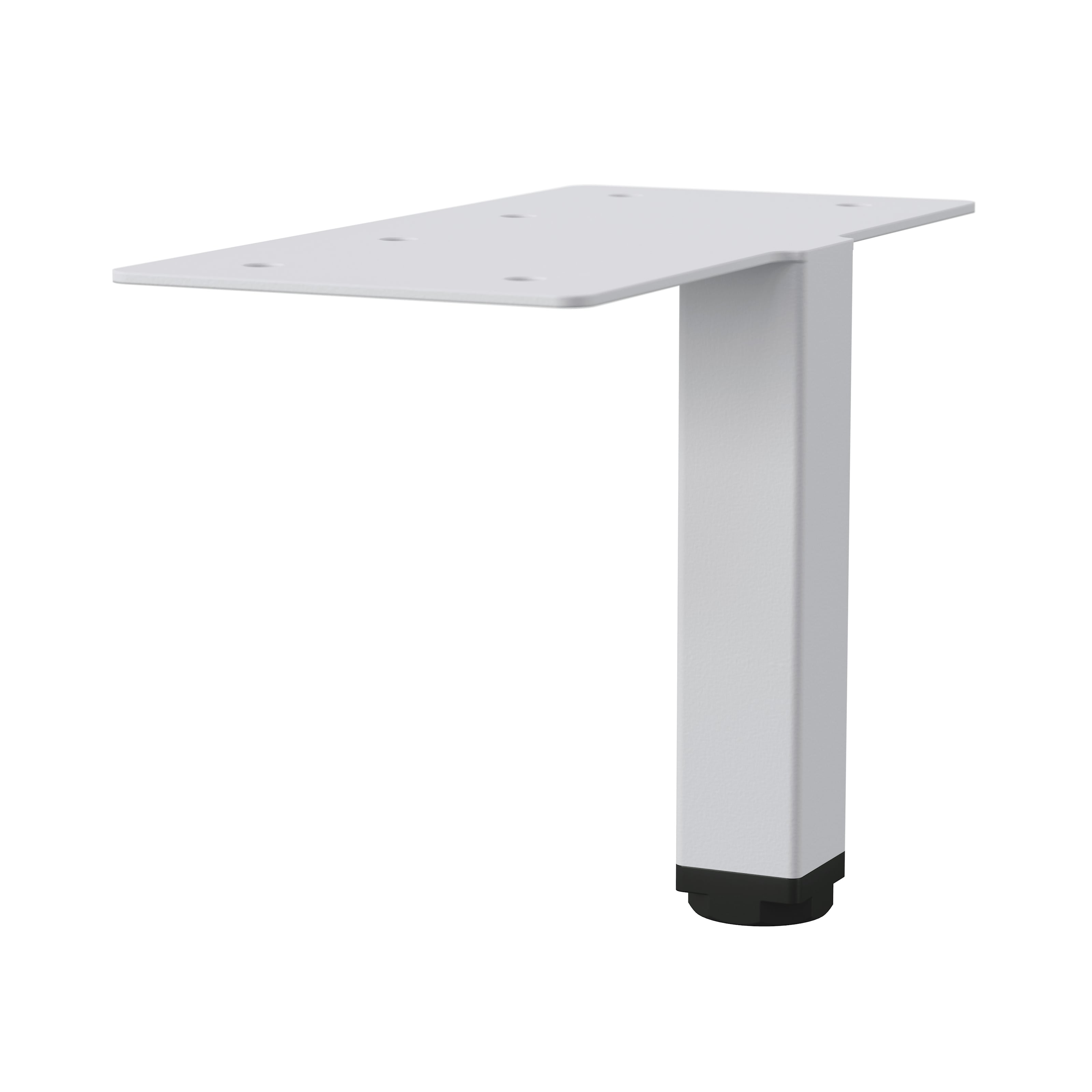 Connecting leg with mounting plate Light grey RAL 7047
